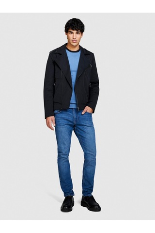 Sisley Streç Pamuklu Kemer Delikli Düz Paça Slim Fit Denim Pantolon Erkek Siyah Mix Pantolon - 324p4mqbse00o