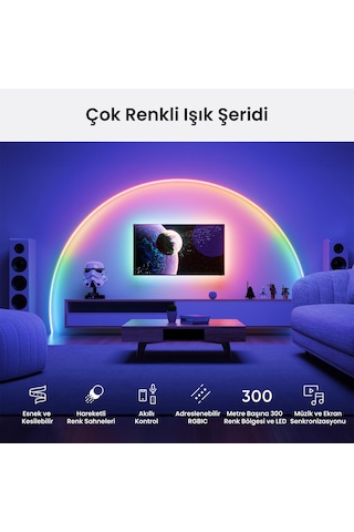 Nanoleaf Akıllı Rgb Şerit Led Matter, App Kontrollü, Google Home, Alexa, Apple Home Destekli