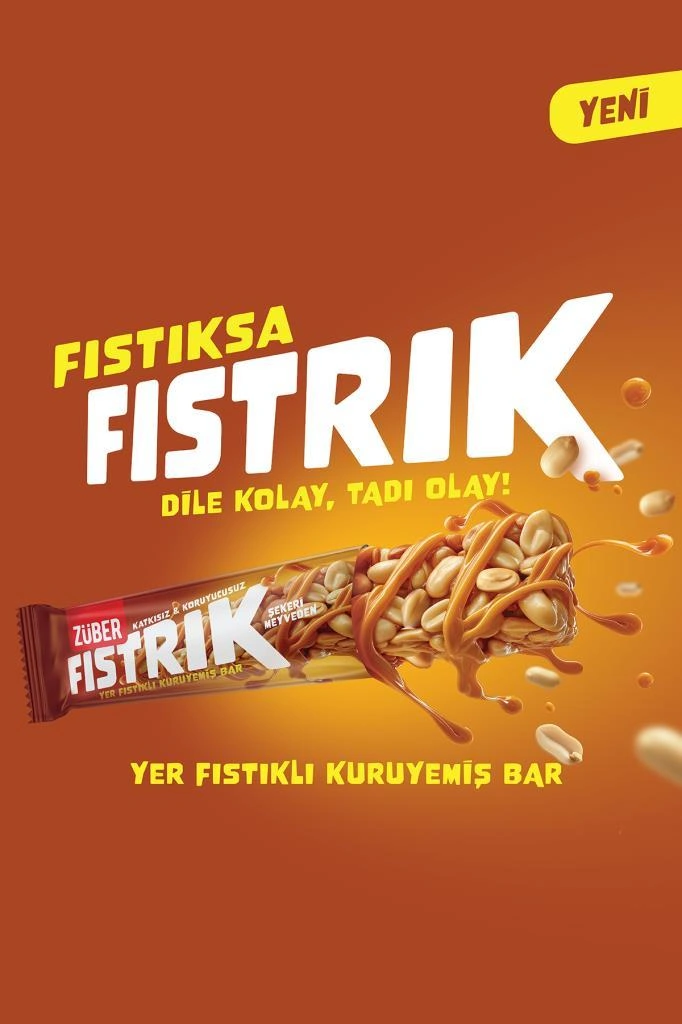 Züber Fıstrık Yer Fıstıklı Kuruyemiş Bar 30g X 15 Adet
