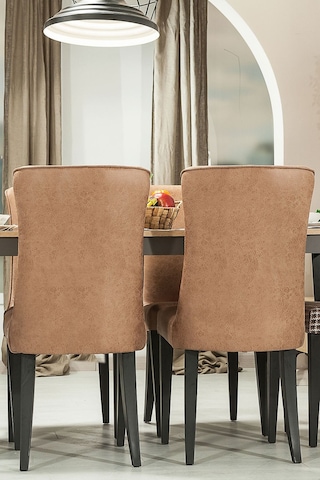 Modalife Milano Salon Yemek Mutfak Sandalyesi Krem