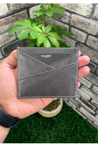 Derije Hakiki Deri Antik Gri Kartlık T1436 Çok Renkli