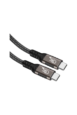 Siyah Qg01 Type-c To Type-c Usb4 Pd Data Kablosu 240w 40gbps 8k 60hz 0.2 Metre-zore