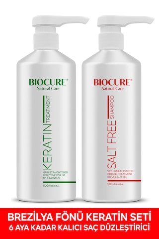 Kalıcı Saç Düzleştirici Brezilya Keratin Saç Bakımı Set Tuzsuz Arındırıcı Şampuan Brezilya Fönü