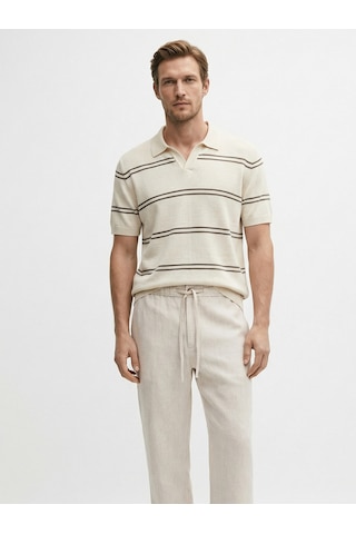 Xint Ekru Keten Karışımlı Regular Fit Kazak 801892