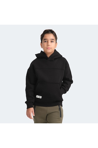 Slazenger LENE Çocuk Kapüşonlu Cepli Siyah Sweatshirt