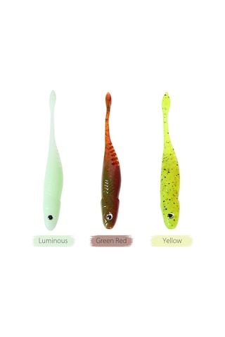 Maiyame 11cm 6.5g Plastik Yumuşak Balık Yemleri - 3 Renkli, Parlak Işıklı, Gerçekçi 3d Gözlü, Kaliteli Squidding Enstrümanı