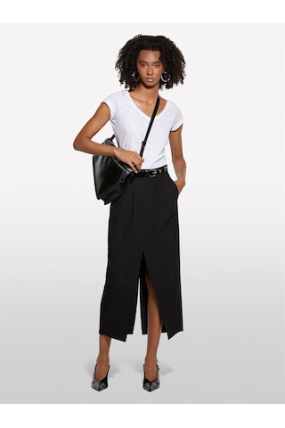 Sisley Viskoz Karışımlı Pileli Streç Pantolon Kadın Siyah Pantolon - 325a4kvxl002w