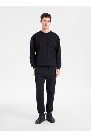 National Geographic N6wm-swt4150 Siyah Erkek Bisiklet Yaka Baskılı Relaxed Sweatshirt
