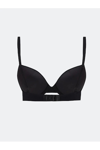 Scm Lingerie Scm Lıngerıe Siyah Balenli Dolgusuz Düz Tişört Sütyen Siyah