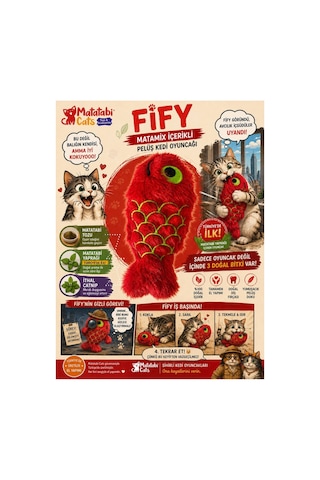 Matamıx Fıfy Peluş Kedi Oyuncağı Dayanıklı, Kediler İçin Eğlenceli Oyuncak