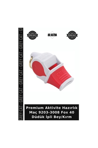 Premium Aktivite Hazırlık Maç 9203-3008 Fox 40 Düdük İpli Bey/kırm