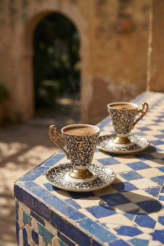 Talina 2 Kişilik Kahve Fincan Takımı - 90 Ml Beyaz