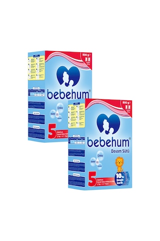 Bebehum 5 Numara Devam Sütü 2 Yaş+ 800 gr x 2 Adet