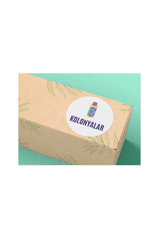 Okul Seri Kolonyalar Yuvarlak Sticker Mat Etiket 4 Cm 40 Adet Çok Renkli