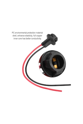 Springsun Motosiklet Elektrikli Araç Fari T10 Ampul Soketi, Tam Bakır Çekirdekli 15cm Kablo, 10 Adet, Kolay Kurulum, Ek Fari Ve Işık Modifikasyonu İçin