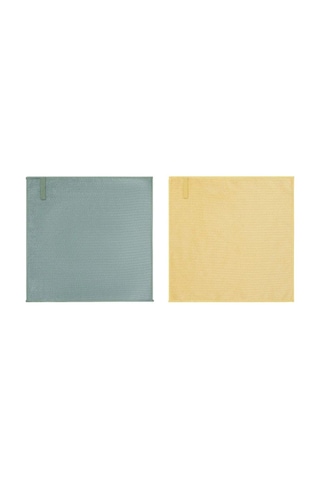 Ikea Pepprıg Mikrofiber Cam Temizlik Bezi 28 X 28 Cm Mavi Sarı 2'li Set Sarı - Mavi