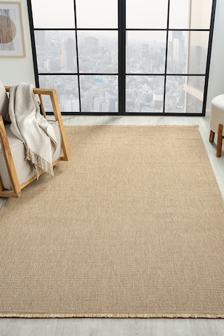 Mariesse Home Hav Toz Vermez Kolay Temizlenen Hasır Doku Sisal Halı Bombay 664-bej