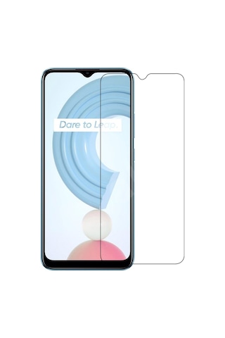 Realme C21 (3 Adet) Kırılmaz Ekran Koruyucu Temperli Cam