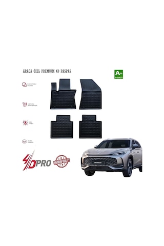 Mg Hs 2026 2027 2028 2029 4-d Havuzlu Kauçuk Paspas Siyah