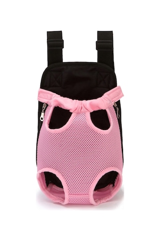 Qingmipy Taşınabilir Kedi Köpek Çantası - Nefes Alabilir, Katlanabilir Göğüs Çantası Pembe