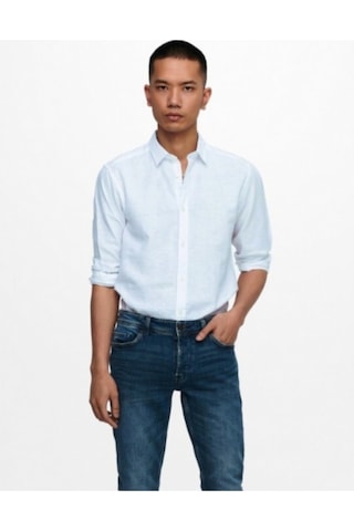Only&sons Uzun Kollu Gömlek 22012321 Cashmere Blue