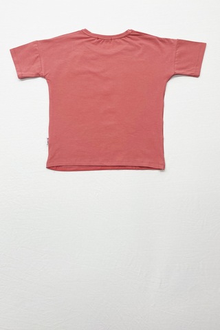 Kız Çocuk Eşofman Takımı Çizgili İspanyol Paça B17 Gülkurusu