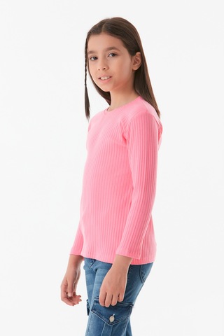 Fullamoda Fitilli Bisiklet Yaka Kız Çocuk Body 24mcck7376206614-pembe 24MCCK7376206614-Pembe