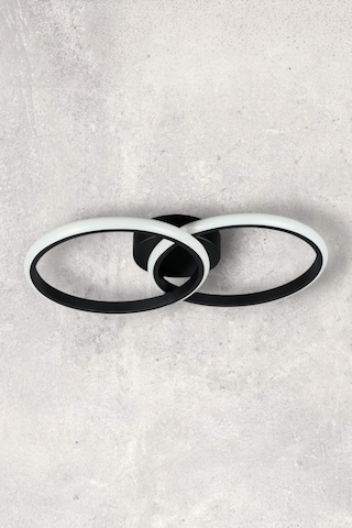 Jolly Siyah Renk Salon - Mutfak - Hol Beyaz Led 2 Li Avize Siyah