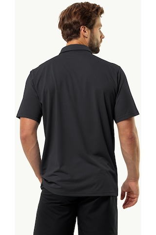 Jack Wolfskin Delgami Polo M Erkek T-shirt-28385-siyah Siyah
