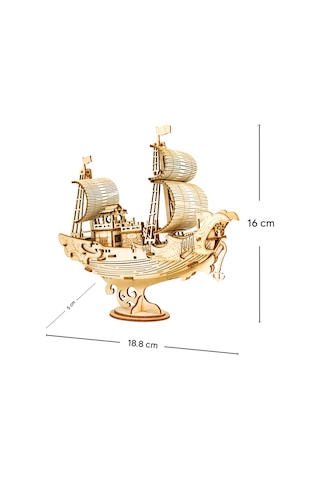 Japon Gemisi 3d Puzzle Ahşap Minyatür Maket Kiti Dıy Kendin Yap