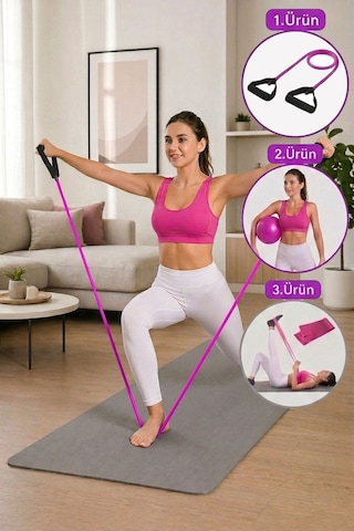 Spor Byfit Yüksek Sert Tutacaklı Pilates Direnç Lastiği Denge T
