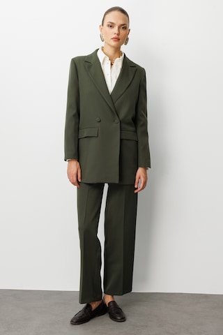 Mizalle Oversize Haki Kruvaze Blazer Ceket Haki