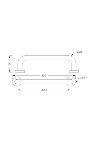 Kitaro 30cm 25ø Küvet Tutamağı Krom