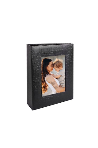 200 Lük Pencereli Deri Fotoğraf Albümü 10 15 Cm 21 Fotoğraf Baskısı Dahil