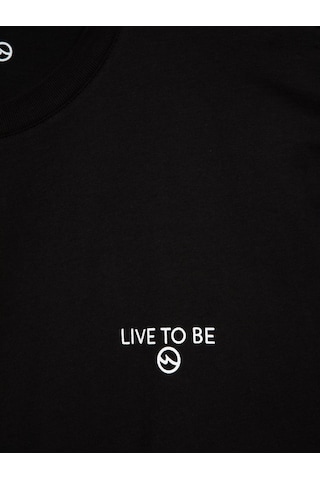 LTB Minimal Baskılı Siyah T-shırt