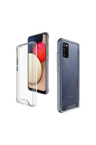 Newface Samsung Galaxy Uyumlu A03s Kılıf Lüx Glblseme - 86 Şeffaf Silikon