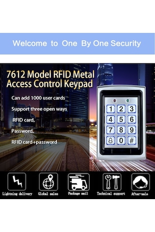 Sonex Rfid 125 Khz Metal Işıklı Şifreli Ve Kartlı Kapı Açma Sistemi