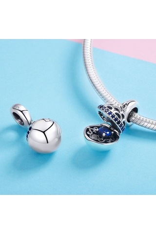Fastbuy S925 Ayar Gümüş Aşk Sürpriz Kolye Ve Bilezik Seti - Mavi Renkli Aksesuarlar Çok Renkli