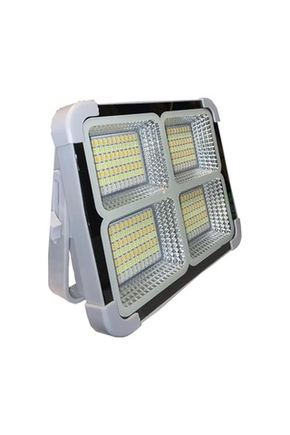 Seyyar Solar Led Projektör Gri Renk Cata 200w Güneş Enerjili Portatif Led Işık Taşınabilir Sokak Aydınlatması Ip66 Açık Lacivert