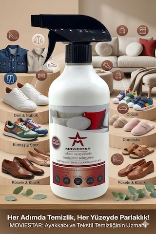 Qramed Moviestar Orthopedix Ayakkabı Ve Tekstil Temizleme Solüsyonu Köpük 500 Ml Çok Renkli
