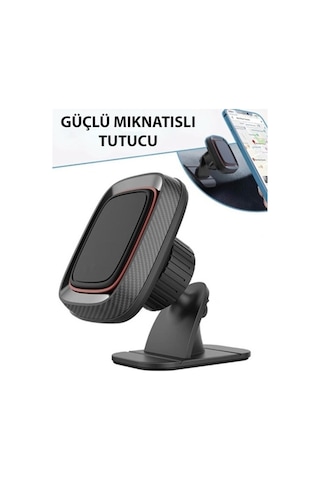 Thentech Klima Menfezine Takılabilen Oynar Başlıklı Mıknatıslı Telefon Tutucu Siyah