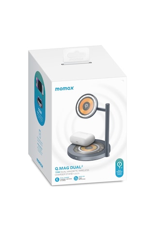 Momax Q.Mag Dual 2 in 1 Kablosuz Şarj Standı