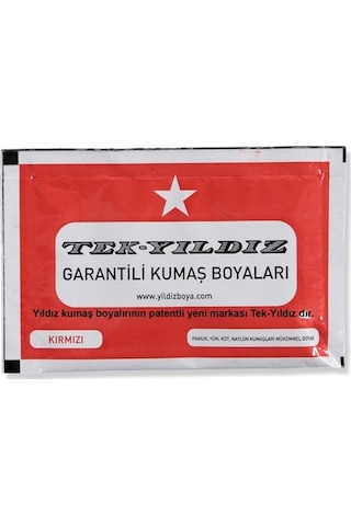 Tek Yıldız Kumaş Boyası Kırmızı
