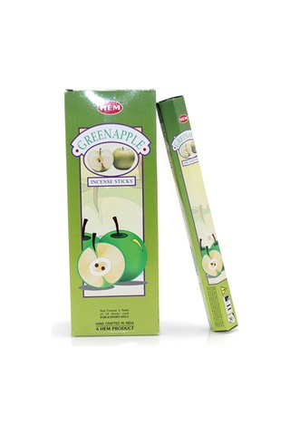 1 Adet Çubuk Tütsü Green Apple Aromalı, Aromatik Meyve Kokusu, Stick Incense, Aroma Tütsü, Scented Incense