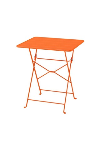 Ikea Sundsö Katlanabilir Masa, Parlak Turuncu, 65x65 Cm