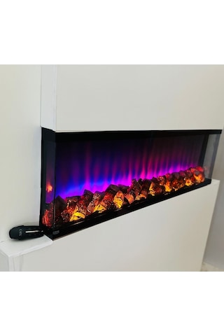 Esha Home Elektrikli Dekoratif Yapay Şömine Bluetooht Sabit Çıtırtı 160x35 X21 Cm