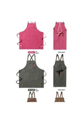 Çok Cepli Mutfakççalışmaönlükalınışılmışkan Vas Aşınmaya Da Liönlüngönül Dark Red