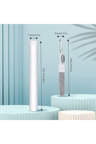 Airpod Temizleme Kiti, Süngerli 3'ü 1 Arada Airpod Temizleyici Kalem, Kablosuz Kulaklıklar Temiz Kalem, Toz Giderme K