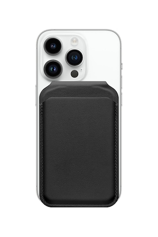 Buff Apple Uyumlu iPhone Walletmag 2.0 Stant Manyetik Deri Cüzdan Black Siyah