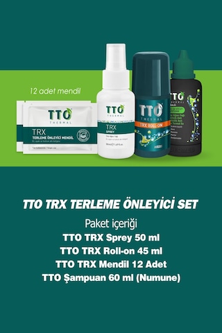 Tto Terleme Önleyici Set Sprey Roll-on Mendil Şampuan